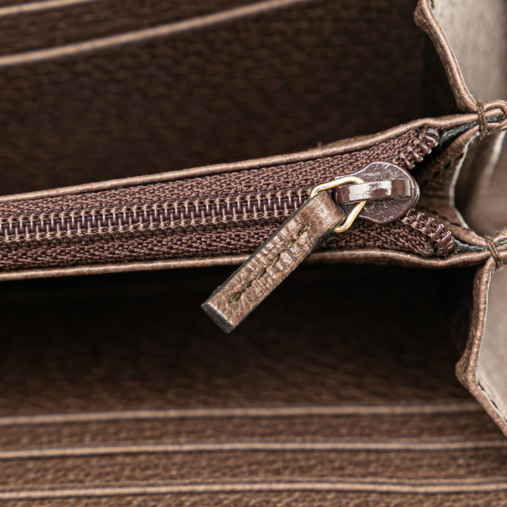 Gucci GG Supreme Ophidia Continental Wallet Long 523153 Beige Brown PVC Leath... - Picture 6 of 9